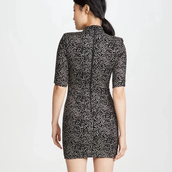 NWT $395 Alice + Olivia Black and Silver Mini Dress - Picture 8 of 11